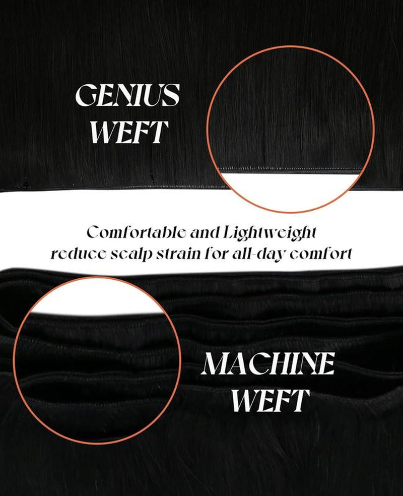 Sunny Hair Genius Weft Hair Extensions Human Hair Sew in Extensions for Women Invisible Sew in Hair Extensions