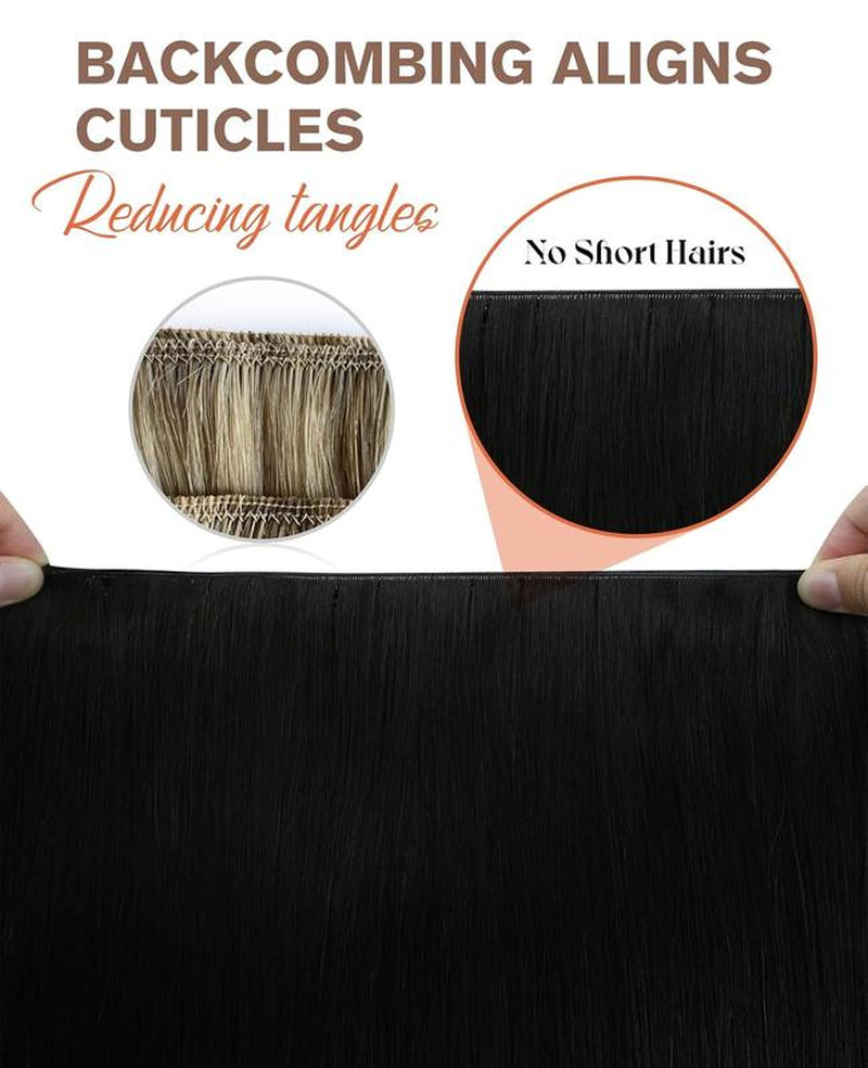 Sunny Hair Genius Weft Hair Extensions Human Hair Sew in Extensions for Women Invisible Sew in Hair Extensions