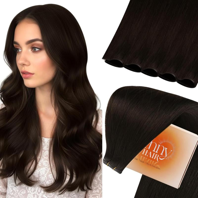 Sunny Hair Genius Weft Hair Extensions Human Hair Sew in Extensions for Women Invisible Sew in Hair Extensions
