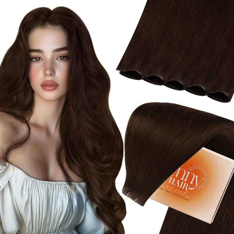 Sunny Hair Genius Weft Hair Extensions Human Hair Sew in Extensions for Women Invisible Sew in Hair Extensions