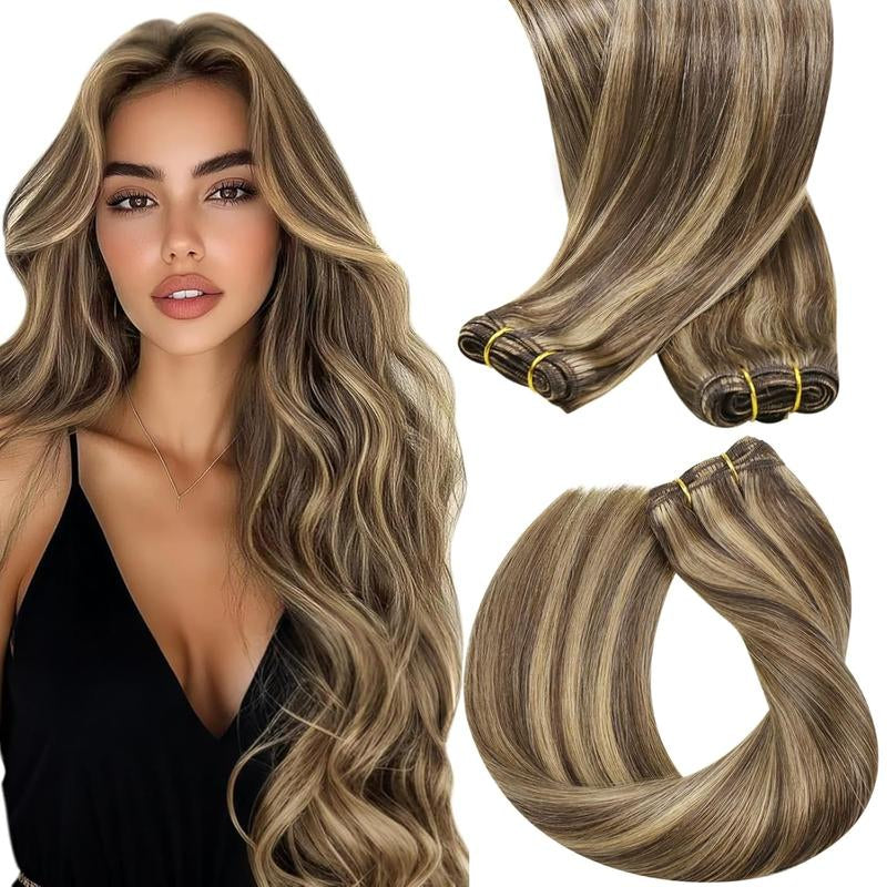 Sunny Hair Genius Weft Hair Extensions Human Hair Sew in Extensions for Women Invisible Sew in Hair Extensions