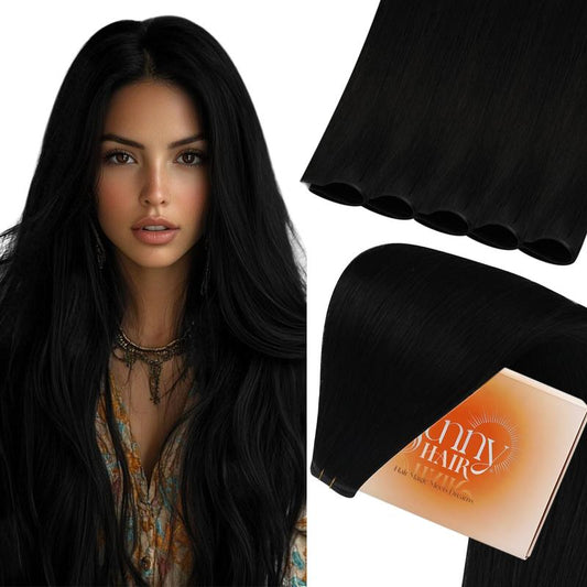 Sunny Hair Genius Weft Hair Extensions Human Hair Sew in Extensions for Women Invisible Sew in Hair Extensions