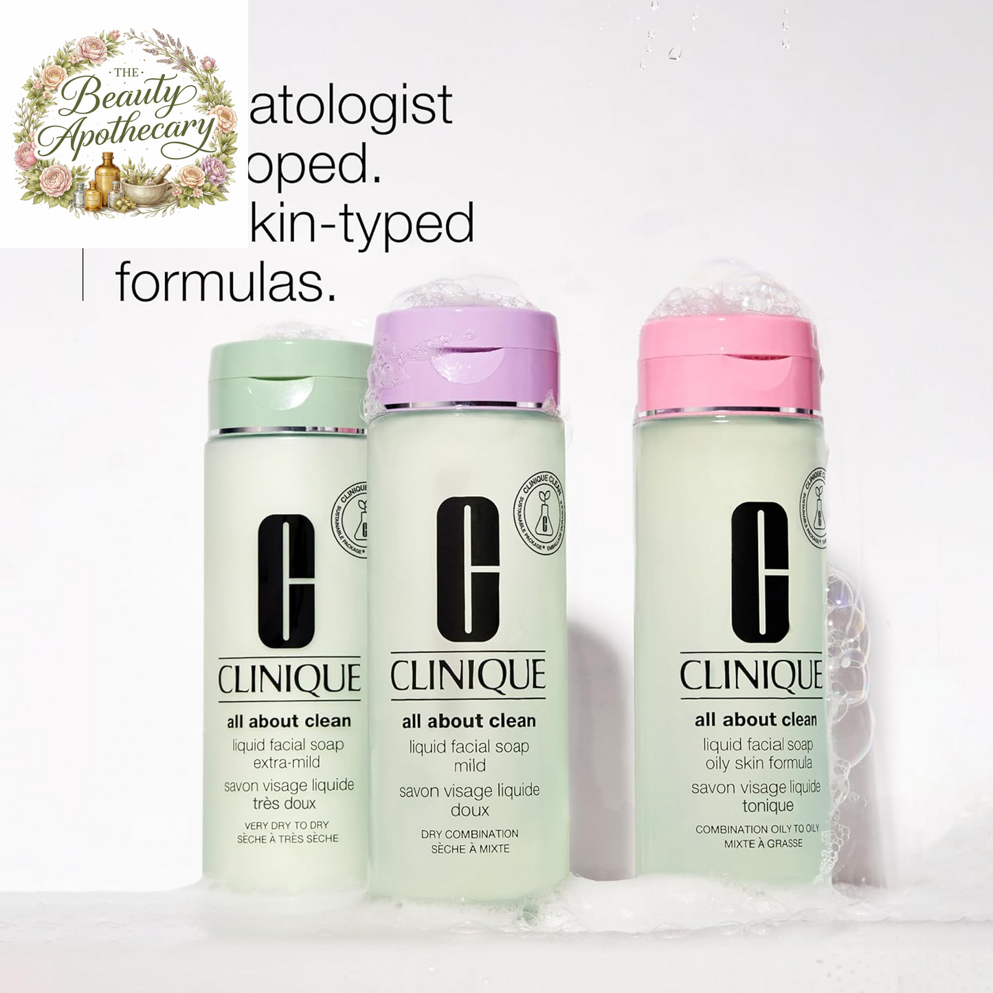 3-Step All about Clean Liquid Gentle Facial Cleanser Soap for Dry Combination Skin | Type 2