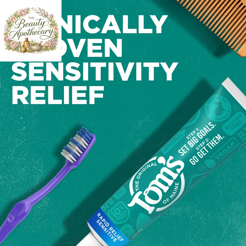 Fluoride-Free Rapid Relief Sensitive Toothpaste, Fresh Mint, 4 Oz. 3-Pack (Packaging May Vary)