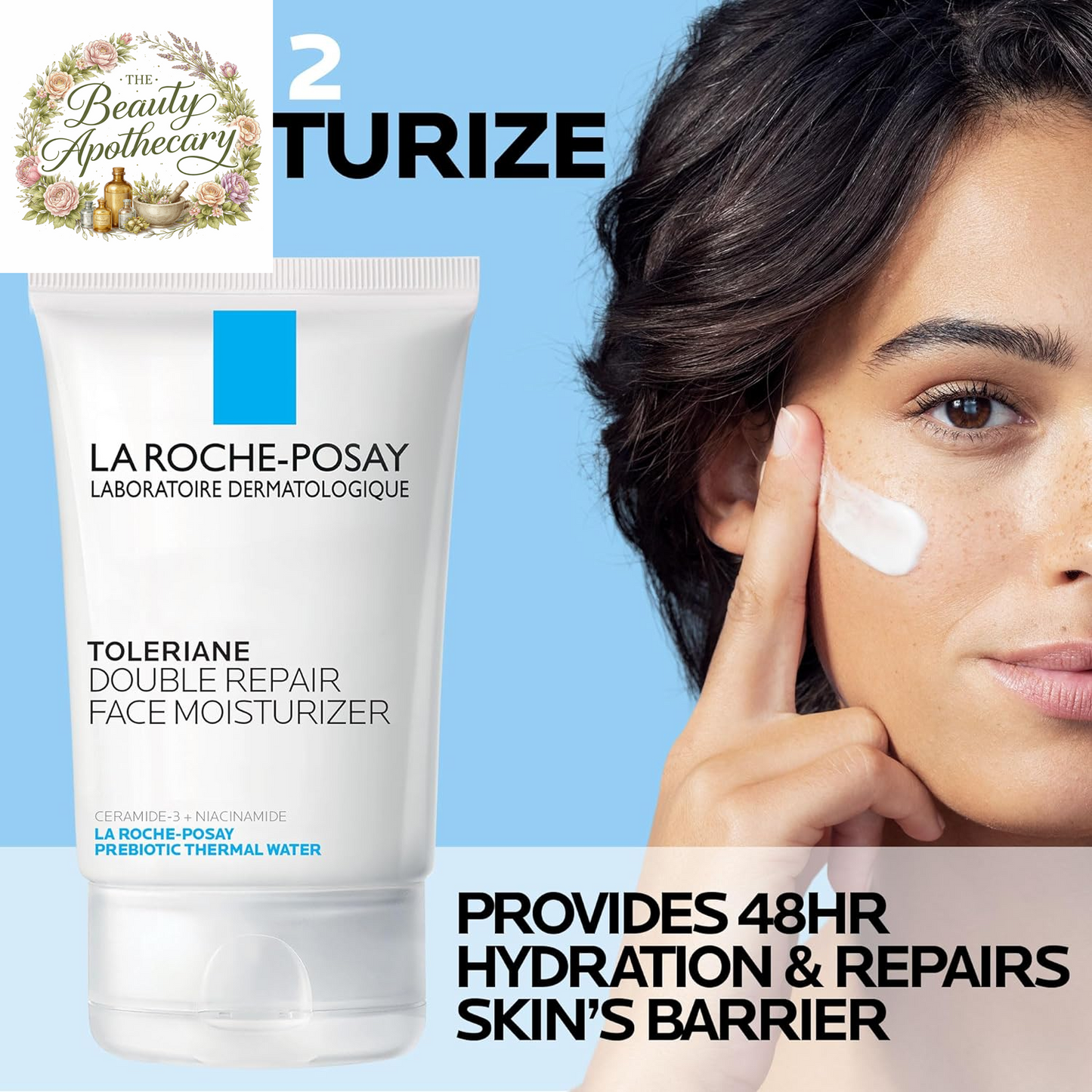 La Roche-Posay Toleriane Double Repair Face Moisturizer, Daily Moisturizer Face Cream with Ceramide & Niacinamide for All Skin Types, Immediate Comfort & Long Lasting Hydration, Fragrance Free