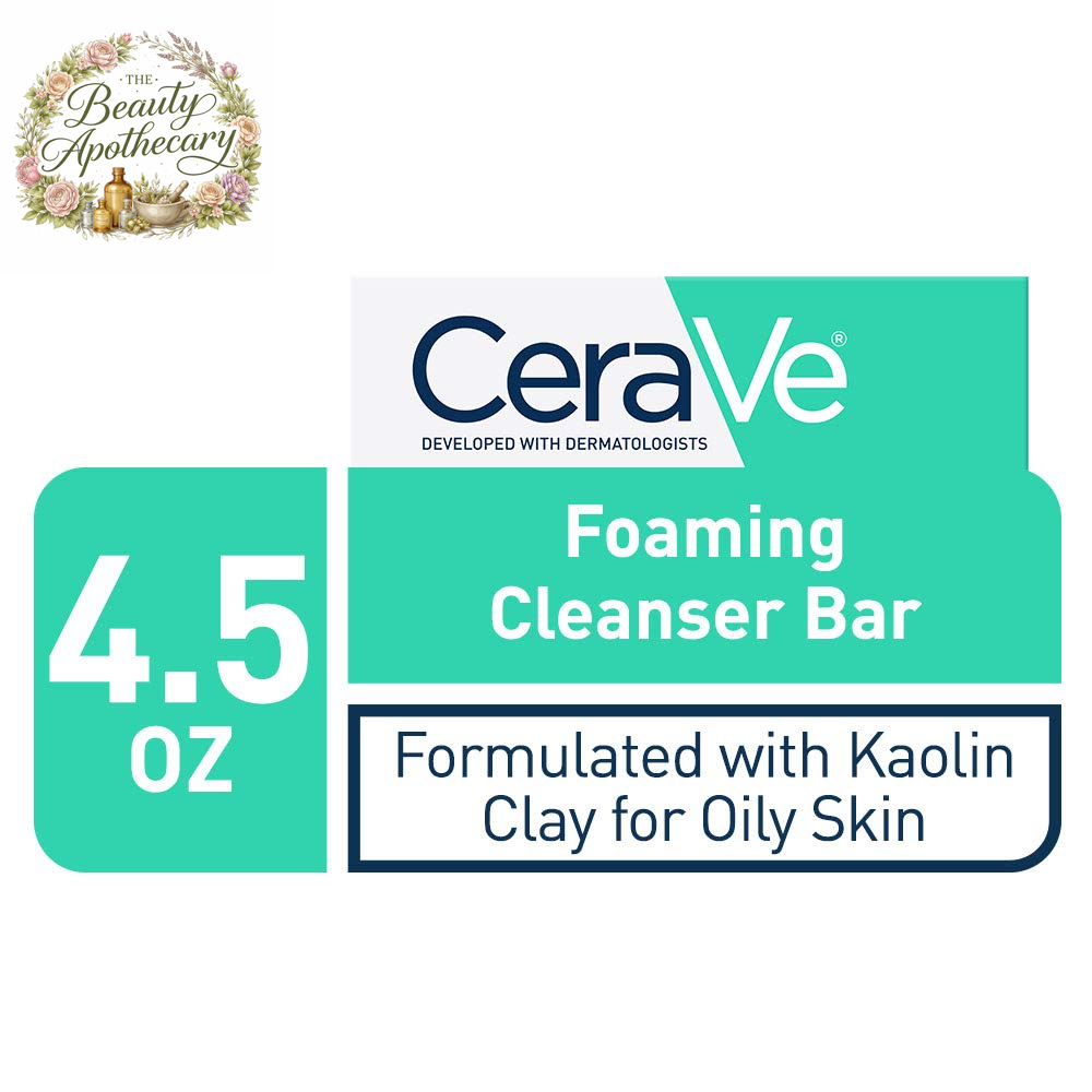 Foaming Cleanser Bar, Soap-Free Body and Face Cleanser Bar for Oily Skin, Fragrance Free, 4.5 Ounce
