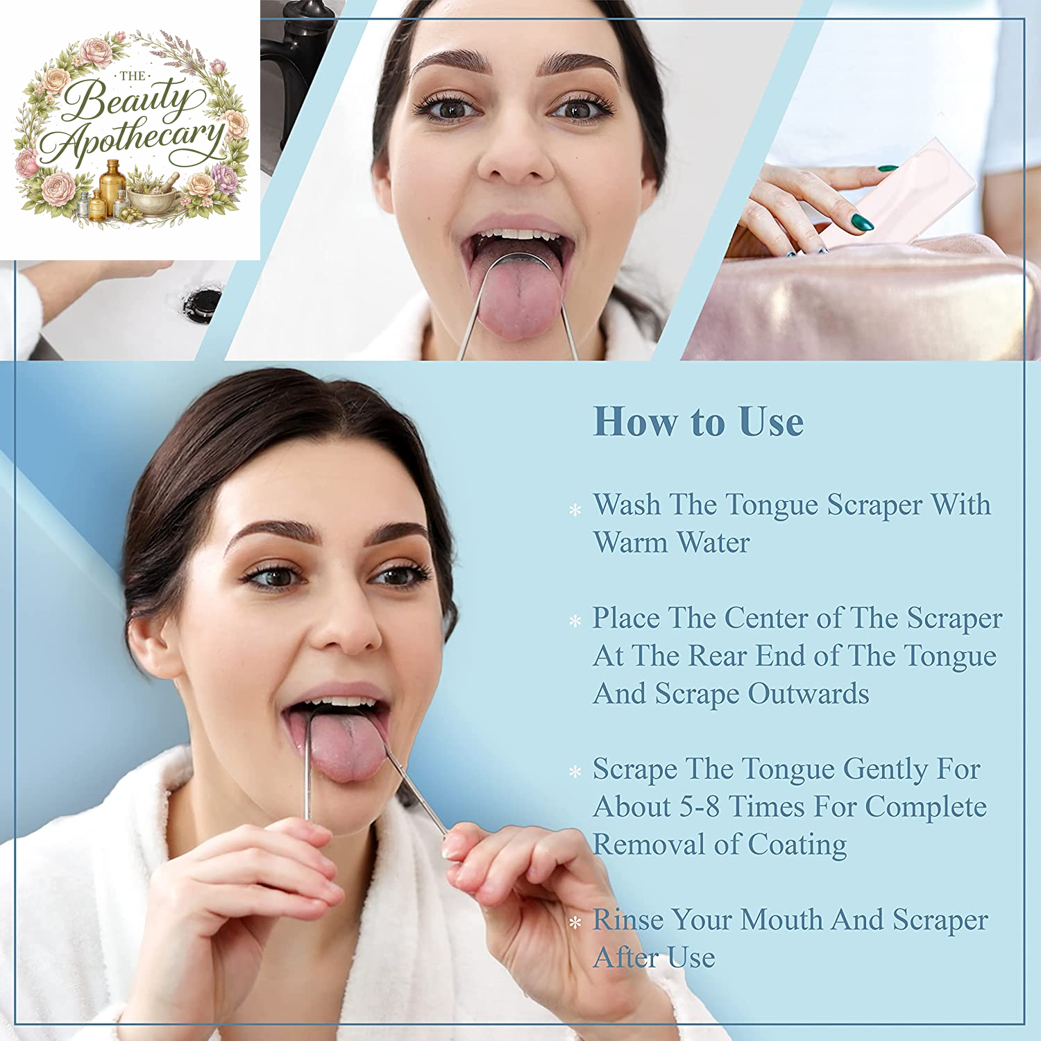 Tongue Scraper for Adults with Multicolor Travel Cases (2 Pack), 100% Stainless Steel, Reduce Bad Breath, Tongue Scrubber, Easy to Use, Tongue Cleaner for Oral Care & Hygiene