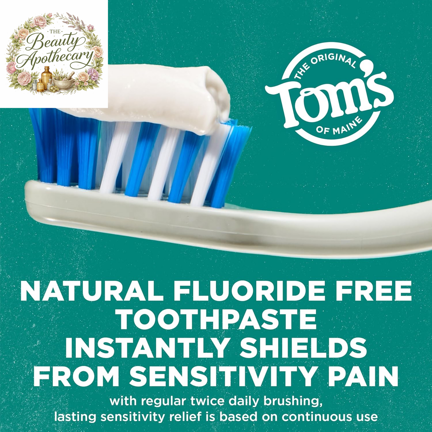 Fluoride-Free Rapid Relief Sensitive Toothpaste, Fresh Mint, 4 Oz. 3-Pack (Packaging May Vary)