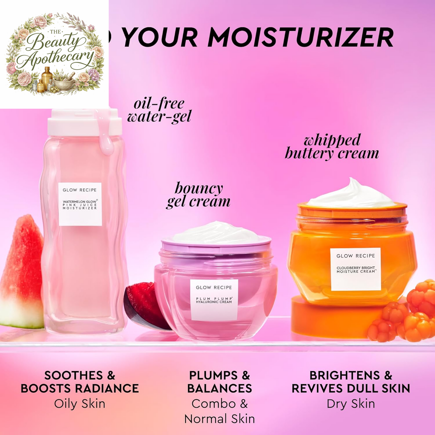 Pink Juice Water Gel Face Moisturizer for Women, Men & Teens - Hydrating Hyaluronic Acid, Radiance Boosting, Non-Comedogenic, Oil-Free, Long-Lasting Korean Skin Care for Oily Skin (50Ml)